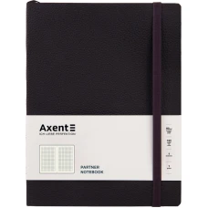 Зошит "Axent" /8615-01-A/ Partner Soft L, 190*250, 96 арк, кліт, чорна (1/12)