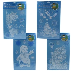 Наліпки для вікон силікон "JO" /DSCN0933/ "Merry Christmas", 23*38см, мікс (1/12/600) Наліпки для вікон силікон "JO" /DSCN0933/ "Merry Christmas", 23*38см, мікс (1/12/600)