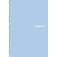 Блокнот "Genius" спіраль /A5-080-6804K/ ##, пластик 0,5 мм, 70 г/м2, заокруглені кути (4/80)