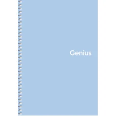 Блокнот "Genius" спіраль /A5-080-6804K/ ##, пластик 0,5 мм, 70 г/м2, заокруглені кути (4/80)