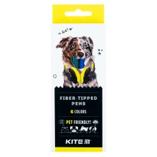 Фломастери "Kite"  6 кол. /K22-446/ "Kite Dogs" картон (24/288)