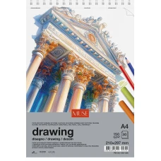 Альбом для ескізів "MUSE" A4/30арк./PB-SC-030-336/ спіраль, 150 г/м2 (4)