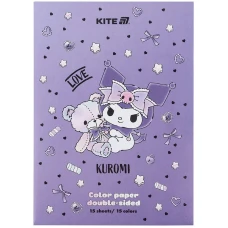 Папір кольоровий "Kite" /HK24-250-2/ двосторонній А4/(15арк/15кол) Kuromi Куромі (1/50)
