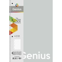 Тетрадь "Genius" спираль / А4-080-6801L / == пластик 0,5 мм, 70 г / м2, закругленные углы (4/40)