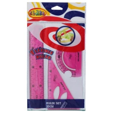 Набір лінійок "CLASS" /9021/ 20см+трикутник+тр-р гнучки (1/24)