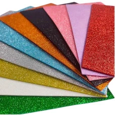 Флексика (фоаміран) "Діамантові ручки" /200582/ ЕВА 1,8-2,0мм  з глітером на клейкій основі МІКС (10арк.) (1/100)