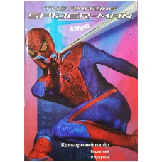 Папір кольоровий А4/10 "Kite" /SM13-251K/ бархатистий, Marvel.Spiderman (10арк/10кол)