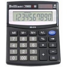 Калькулятор "Brilliant" /BS-210/ настол.10-разр,1 пам.100*125