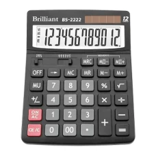 Калькулятор "Brilliant" /BS-2222/ наст.  12-разр,2 пам.150*192