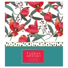 Зошит уч. "YES" 48арк.== /765290/ "Floral dreams" фольга золото+софт-тач+УФ-виб. (5/100)