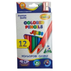 Олівці кольорові "CLASS" 12 кол. /1812C/ JUMBO, трикутні (1/12/240)
