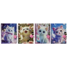 Блокнот 11*15см/48арк. /64620/ # на мет.замочку "Котик"  (1/120)