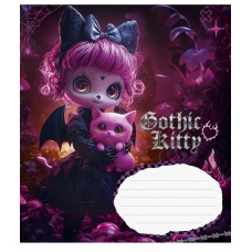 Тетрадь уч. "Школярик" 12л. # /3531K/ "Gothic cats" выб.УФ-лак (девочка) (30/300)