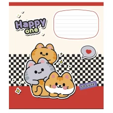 Тетрадь уч. "Школярик" 12л. # /3532K/ "Happy one " выб.УФ-лак (девочка) (30/300)