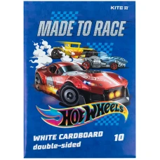 Картон білий А4/10арк. "Kite" /HW24-254/ двосторонній, Hot Wheels (1/50)