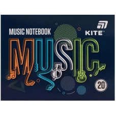 Зошит для нот А5/20арк "Kite" /K26-405/ (1/10)
