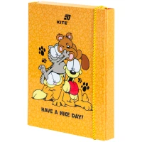 Папка для тетрадей "Kite" /GF26-210/ В5 на резинке картон Garfield Retro/Classic (1/10)