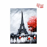 Картина на картоне с контуром "ROSA START" 30*40 Города "Париж" /837/ БЕЗ КРАСОК