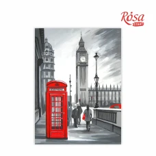 Картина на картоні з контуром "ROSA START" 30*40 Міста "Лондон" /924/ БЕЗ ФАРБ