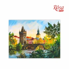 Картина на картоні з контуром "ROSA START" 30*40 Міста "Прага" /955/ БЕЗ ФАРБ