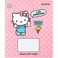 Зошит уч. "Kite" 12арк.== /HK22-234/ " Hello Kitty"  софт тач + УФ лак (25/600)