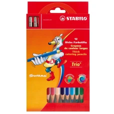 Олівці кольорові "Stabilo"  12 кол. /290215/ Trio, з точилкою (1/12/240)