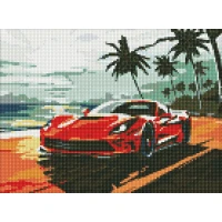Алмазная мозаика "Идейка" /AMO8176/ "Поездка по побережью" 30*40см