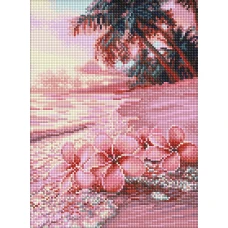 Алмазна мозаїка "Ідейка" /AMO8222/ "Рожевий пляж" 30*40см