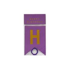 Гірлянда-розтяжка прапорці "WB" /HB-1098/ однокол., "HAPPY BIRTHDAY" 12*17см (1/10)