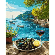 Картина за номерами "Ідейка" /KHO5772/ "Морський обід" 40*50см