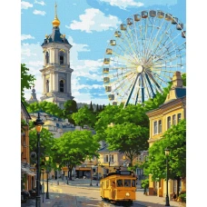 Картина за номерами "Ідейка" /KHO6472/ "Колесо і дзвіниця" 40*50см