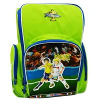 STOCK Ранець "TIGER" /2610-3/ h=38,5 "Football" Салатовий (1/4)