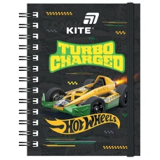 Блокнот А6/80арк. "Kite" /HW26-229/ вирубка, спіраль Hot Wheels (1/50)