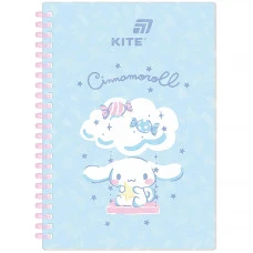 Блокнот А5/80арк. "Kite" /CR26-277/ на спіралі пласт.обкл. # Cinnamoroll (1/24) Блокнот А5/80арк. "Kite" /CR26-277/ на спіралі пласт.обкл. # Cinnamoroll (1/24)