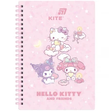 Блокнот А5/80арк. "Kite" /HK26-277/ на спіралі пласт.обкл. # Hello Kitty MIX (1/24) Блокнот А5/80арк. "Kite" /HK26-277/ на спіралі пласт.обкл. # Hello Kitty MIX (1/24)