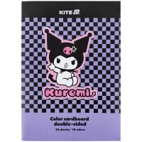Картон кольоровий А4/10арк. "Kite" /HK24-255-2/ двосторонній 10кол, Kuromi Куромі (1/50)