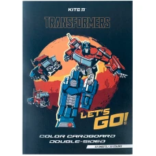 Картон кольоровий А4/10арк. "Kite" /TF24-255/ двосторонній 10кол, Transformers (1/50)