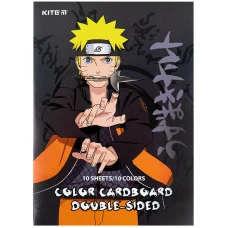 Картон кольоровий А4/10арк. "Kite" /NR24-255/ двосторонній 10кол, Naruto Shippuden (1/50)