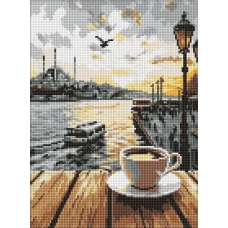 Алмазна мозаїка "Ідейка" /AMO20443/ "Кава в Стамбулі" 30*40см