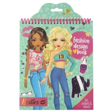Набір для творчості 24*20см/20арк /2537-2/ "Створи модний образ Besties Fashion Design" наліпки 2арк.+ трафарет 2арк.,диз.папір 3арк. (1/12)
