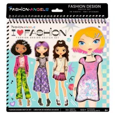 Набір для творчості 26,5*24см/40арк /2531/ "Створи модний образ Fashion Angels" наліпки 1арк.+ трафарет 4арк.,диз.папір 4арк. (1/12)