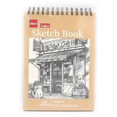 Скетчбук 19*26/60арк "Ellott" /006-16/ на спіралі "Cafe" 160г/м2 (1/40)