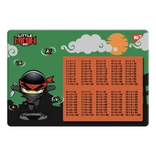 Підкладка настільна 29*42см "YES" /492252/ "Ninja" зелена (таблиця множення)  (1/10/200)