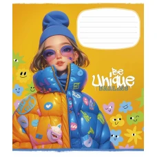 Тетрадь уч. "Школярик" 24л.# /3455K/ "Be unique" выб.УФ-лак (девочка) (25/200)