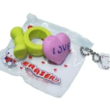 Набір гумок сувенірних /7770/ "Серце та кільце"  (30/720)