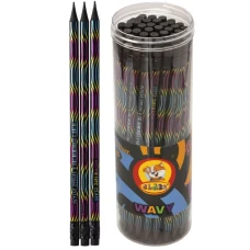 Олівець графітний "CLASS" /147C/ В, з гумкою, круглі., Wavy, (уп.48шт.в тубі) (48/288/1728)