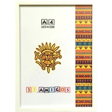 Фоторамка 21*30 "33 Amigos" /2130-1611-015-3/ біла, багет 1611 плоский (1/46)