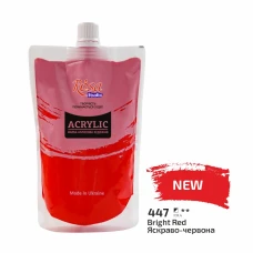 АКРИЛ для декору "ROSA Studio" /447/ Яскраво-червона, 200мл (1/6)