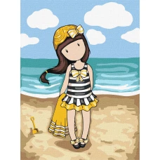Картина за номерами "Ідейка" /KHO8677/ "Beach Belle Santoro Gorjuss Collection" 30*40см