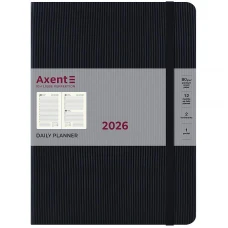 Щоденник "Axent" 2026 /8831-26-01-A/ Grand Lines, 195*255, чорний (1/12)